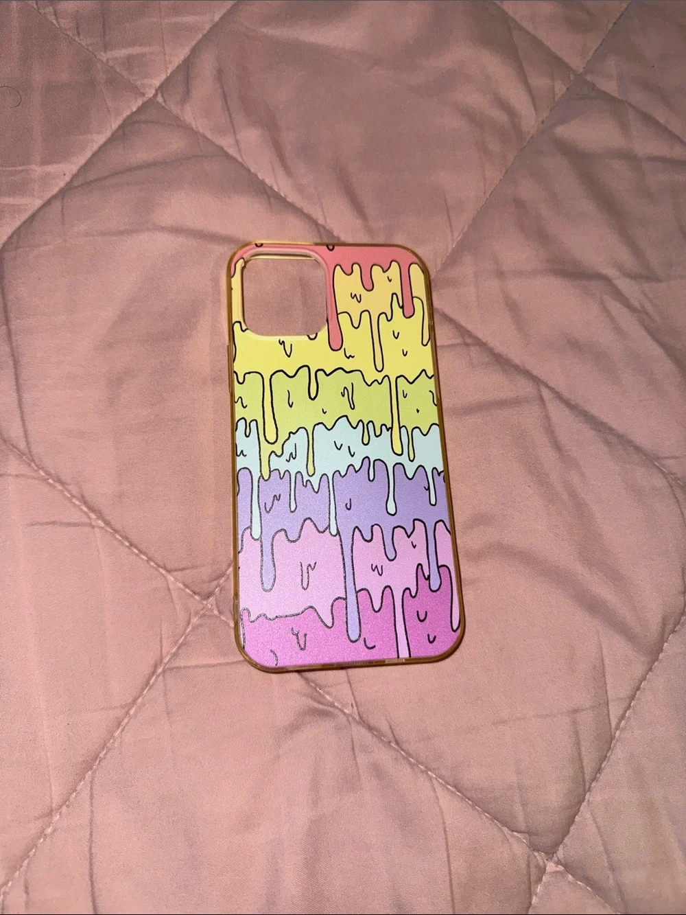 Rainbow Multi-Color Drip Design Phone Case - Pastel